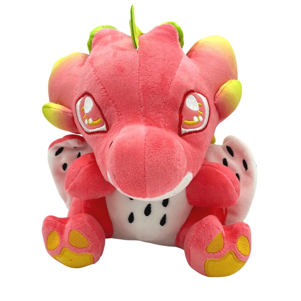 Dragonfruit Dragon Fruit Plush Stuffed Animal Pink Green Dragon 8" Kawaii Toy